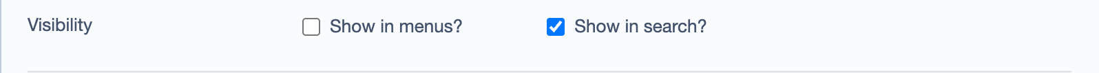 The “Show in menus?” checkbox in page Settings