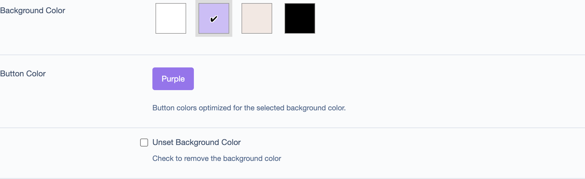 Card Element Colors Tab